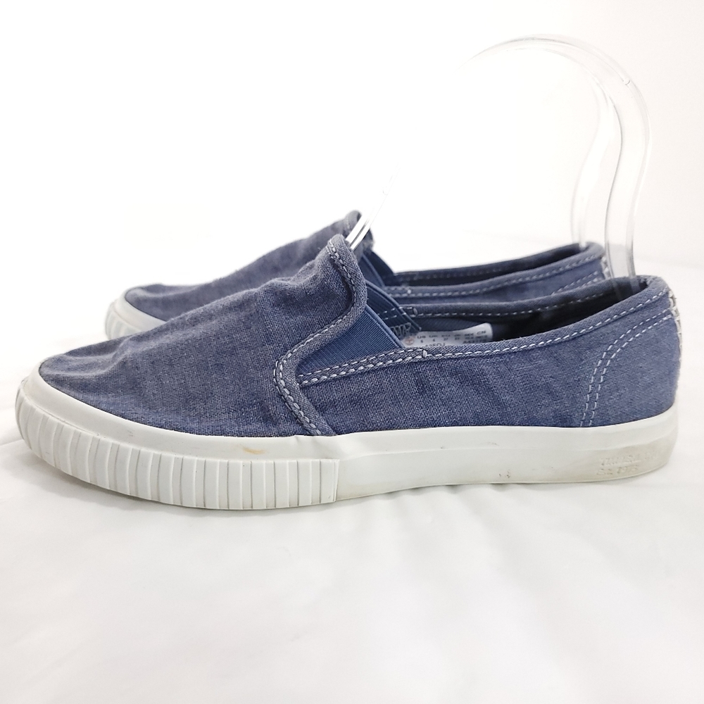 Timberland Denim Blue Jean Slip On Loafer Shoes Sz 6